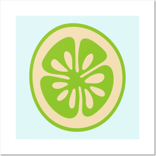 BIG LIME Tropical Citrus Summer Fruit Slice - UnBlink Studio by Jackie Tahara Posters and Art